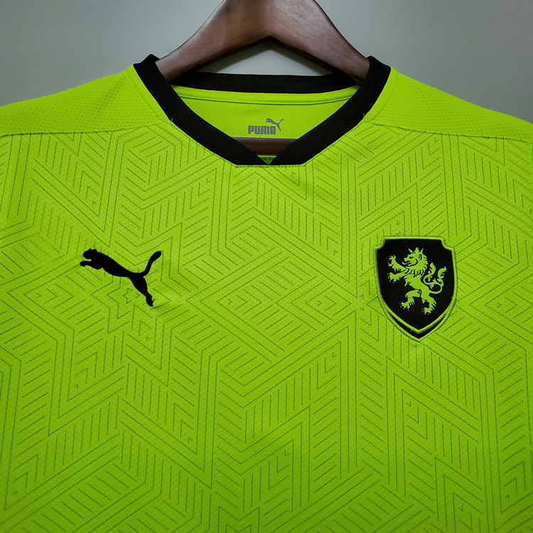 Czech Republic Euro 2020 Away Green Soccer Jersey Football Shirt - Click Image to Close